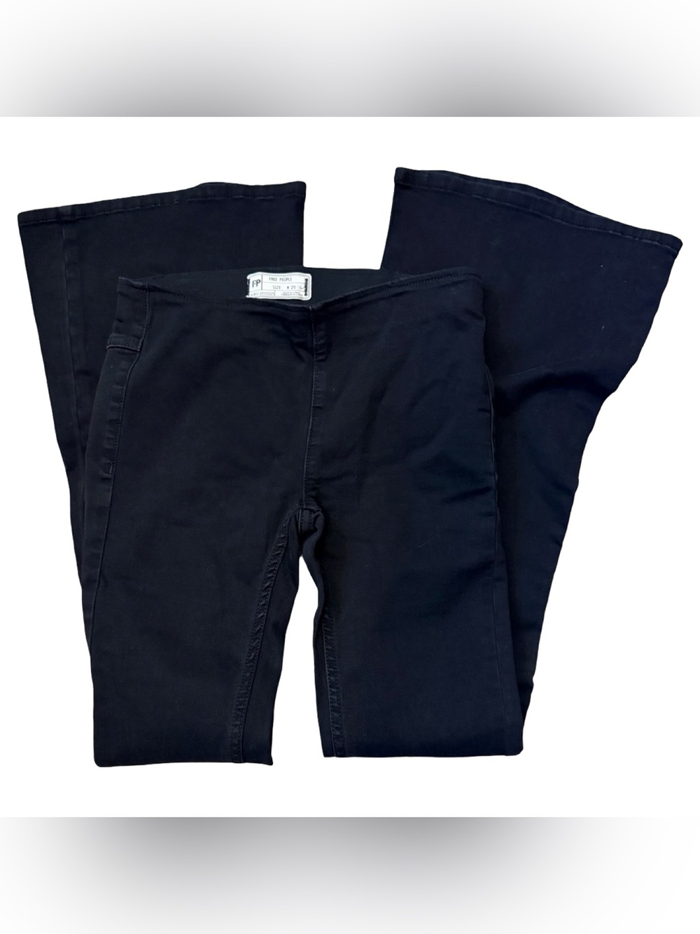 Free People We The Free Penny Pull-On Flare Jeans – Black – Size 25